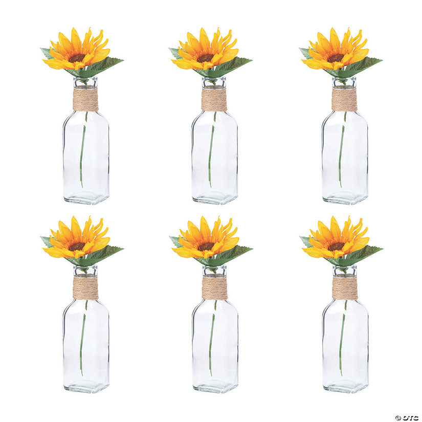 Rustic Sunflower Centerpiece Kit for 6 Tables - 12 Pc. Image
