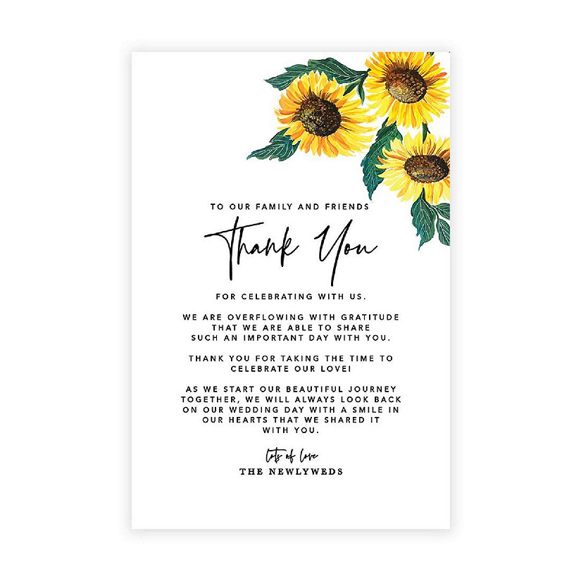 Rustic Sunflower TY Card 4x6IN 56PC Image