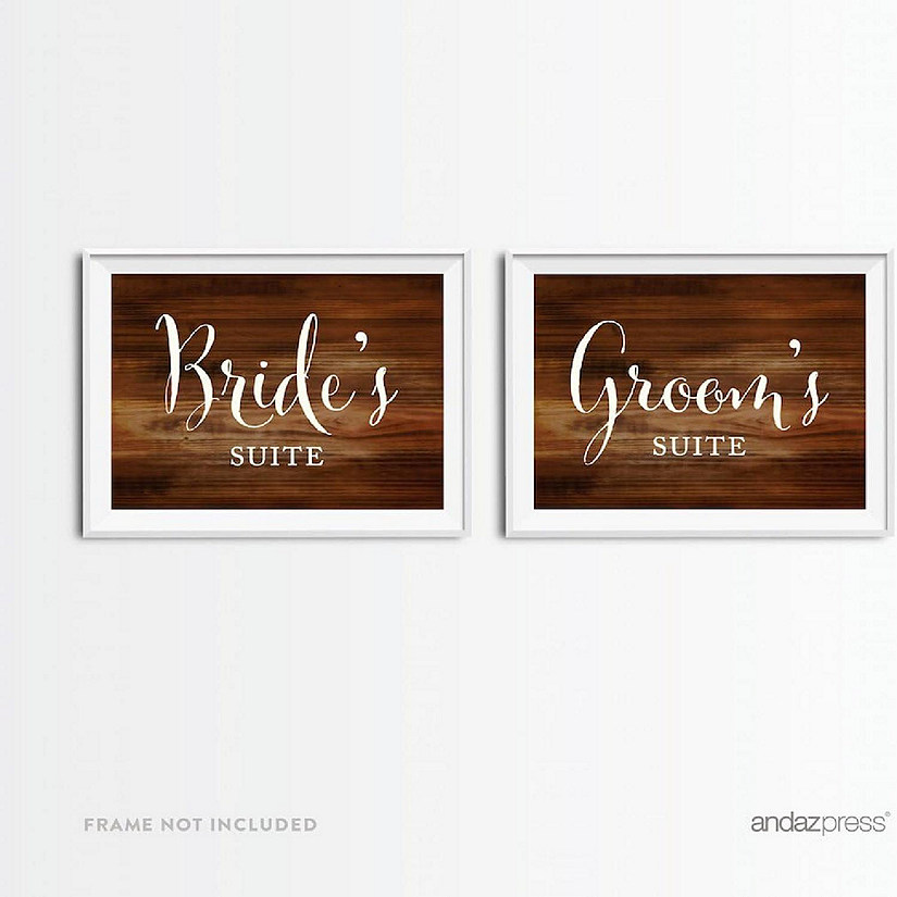 Rustic Wood Bride Groom Suite 8.5x11 Image