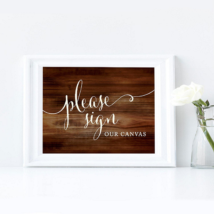 Rustic Wood Canvas Sign Sign 8.5x11 Image