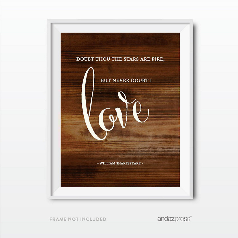 Rustic Wood Doubt I Love Sign 8.5x11 Image