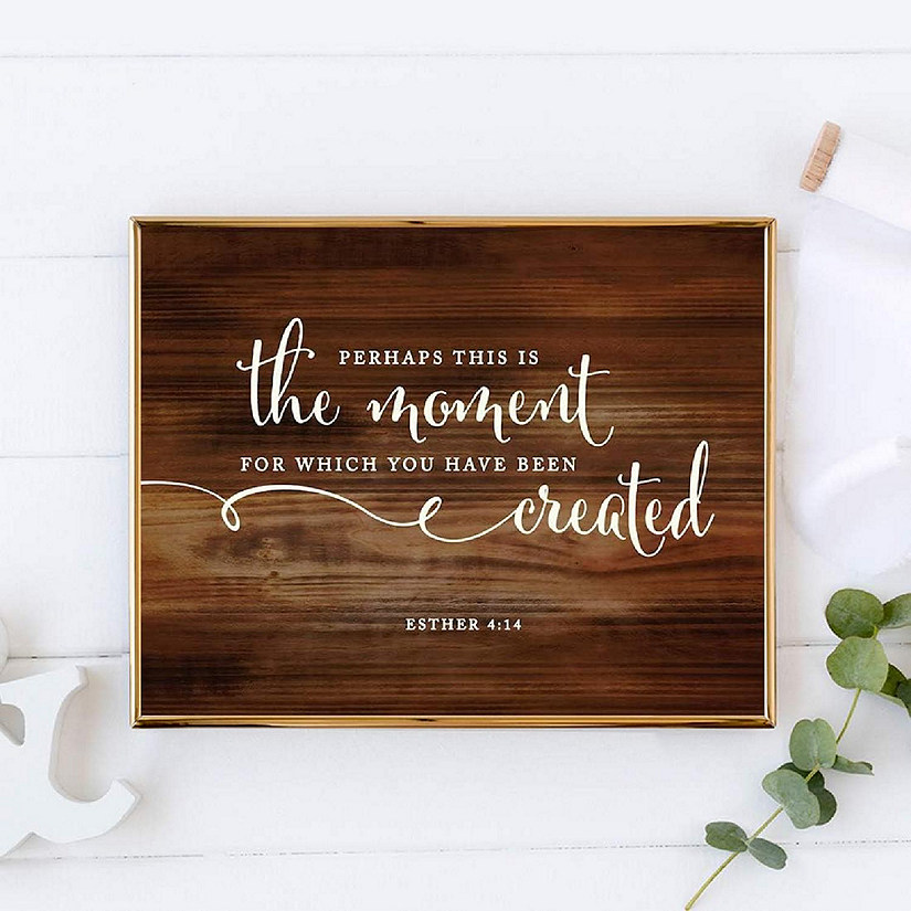 Rustic Wood Esther 4:14 Sign 8.5x11 Image