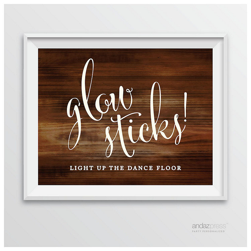 Rustic Wood Glow Stick Sign 8.5x11 Image