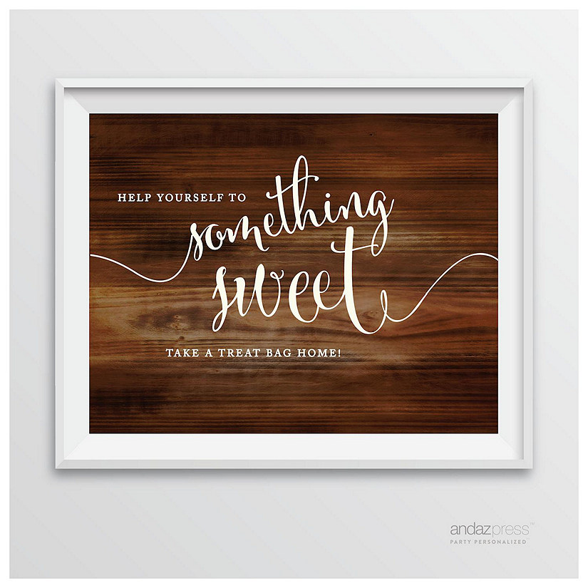 Rustic Wood Help Yourself Sign 8.5x11 Image