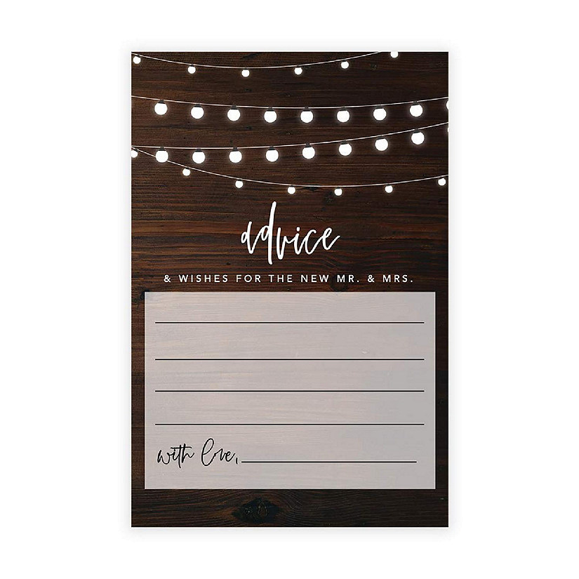 Rustic Wood Lights Advice 4x6IN 56PC Image