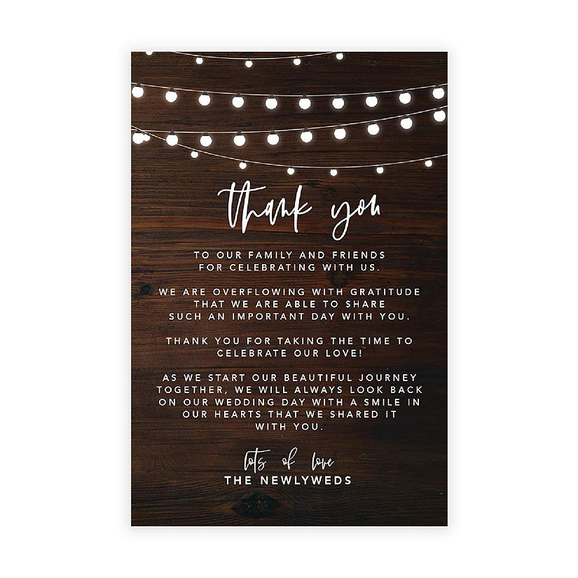 Rustic Wood Lights TY Card 4x6IN 56PC Image