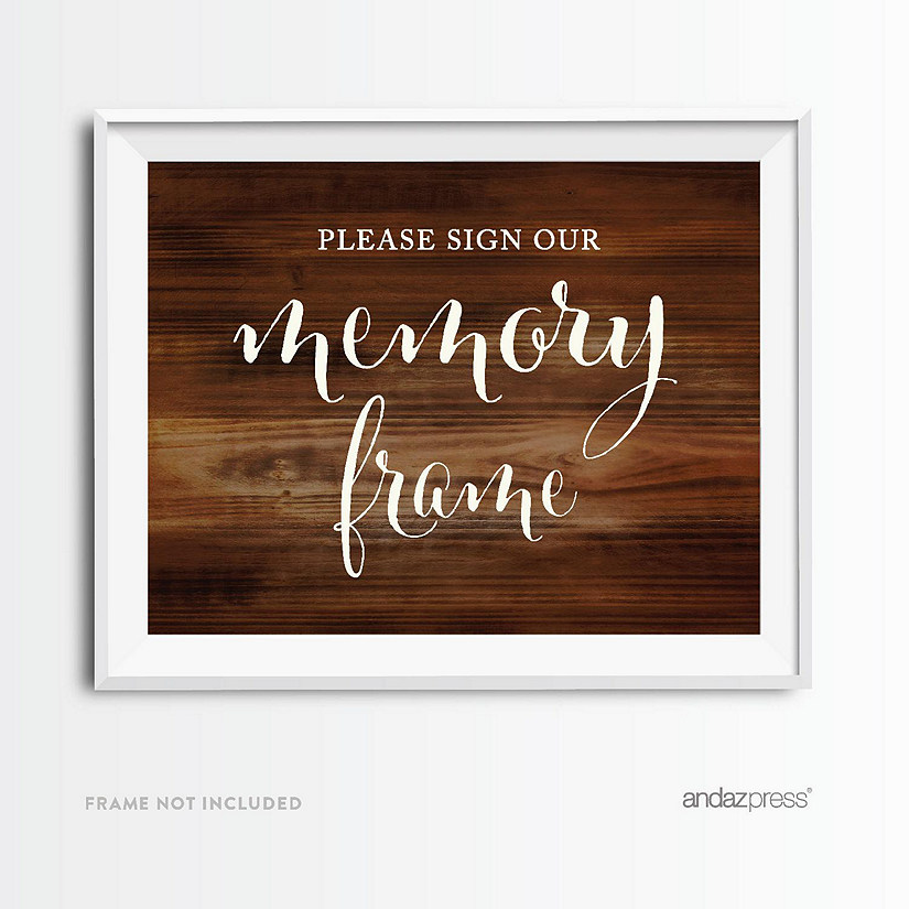 Rustic Wood Memory Frame Sign 8.5x11 Image