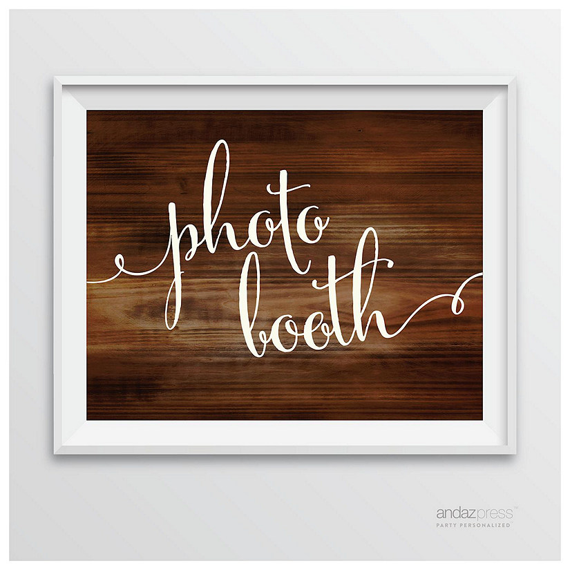 Rustic Wood Photo Booth Sign 8.5x11 Image
