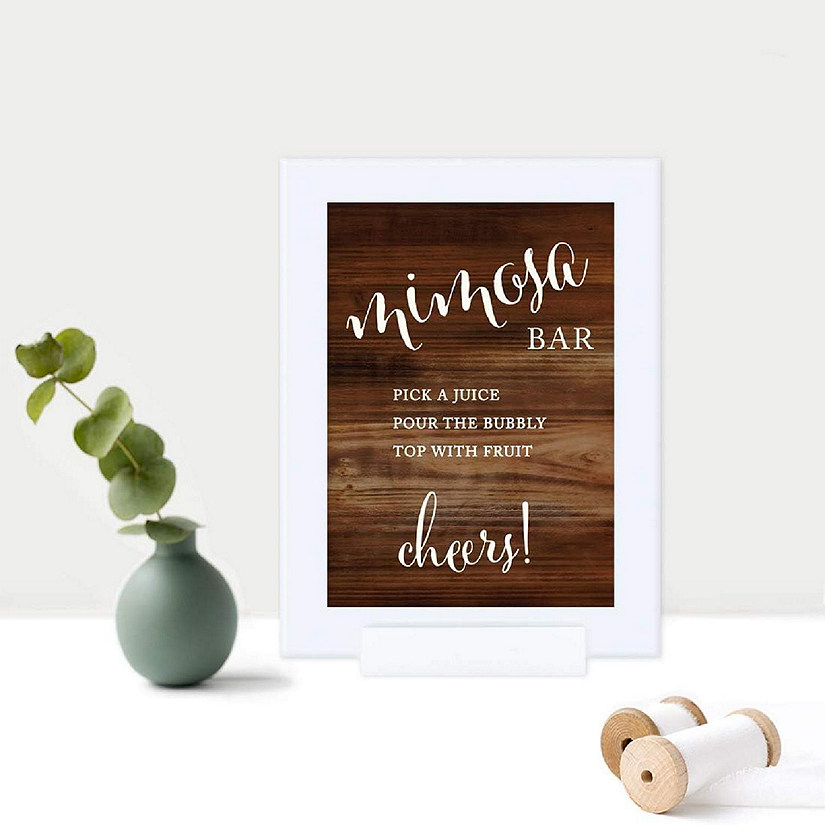 Rustic Wood Print Mimosa Bar 5x7 Image