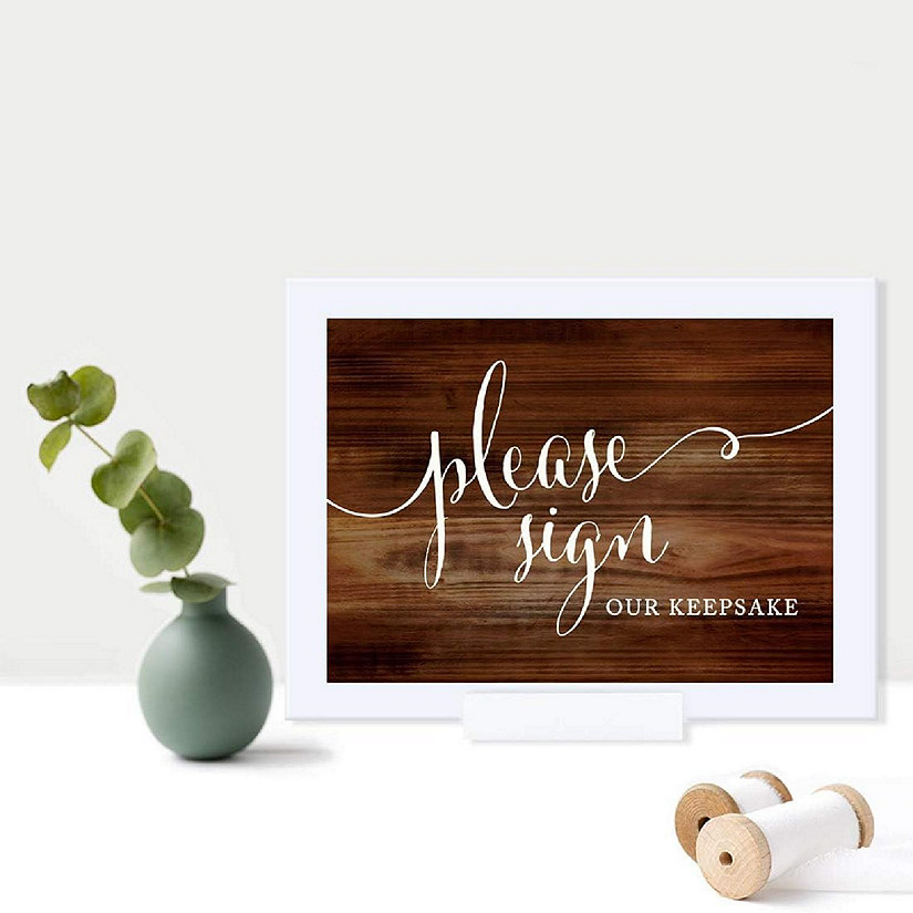 Rustic Wood Print Sign Keepsake 5x7 Image