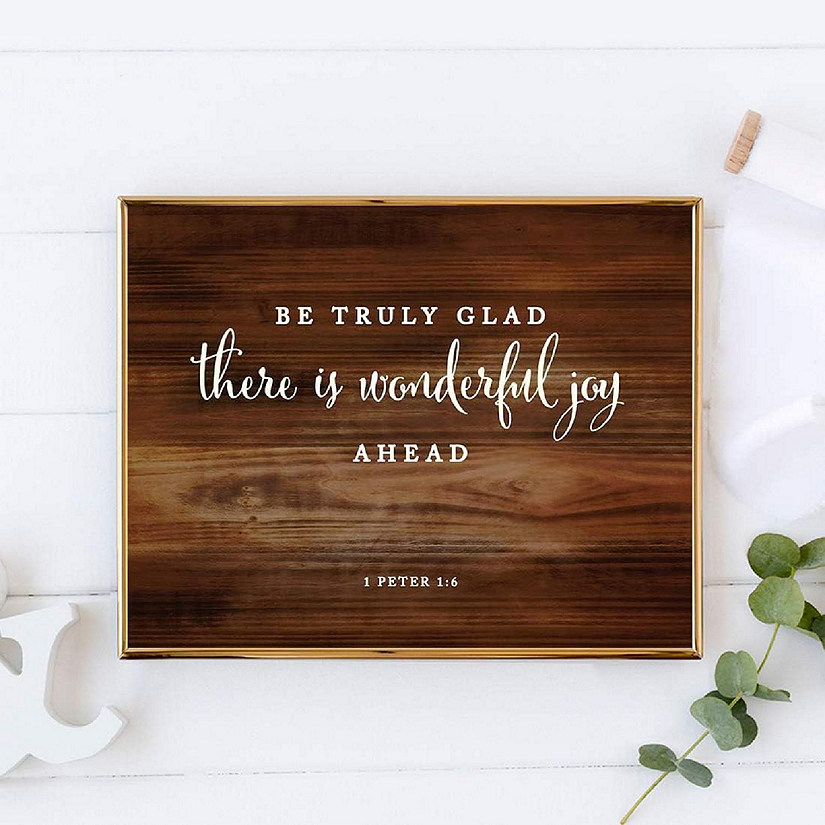 Rustic Wood Wonderful Joy Ahead 8.5x11 Image