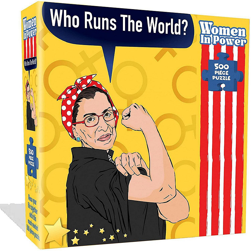 Ruth Bader Ginsberg RBG Jigsaw Puzzle 500pcs Women in Power Illustration Design All Ages Mighty Mojo Image