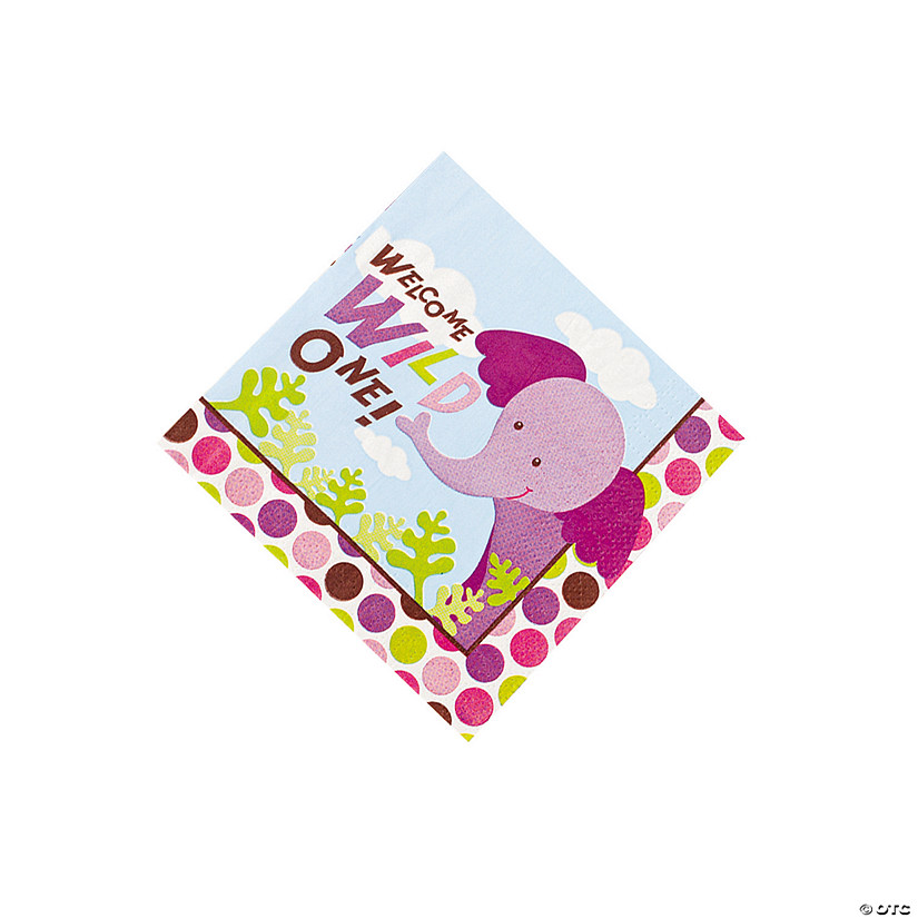 Safari Girl Baby Shower Beverage Napkins Discontinued