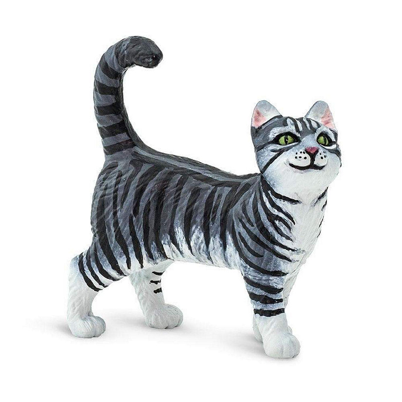 Safari Gray Tabby Cat Toy Oriental Trading