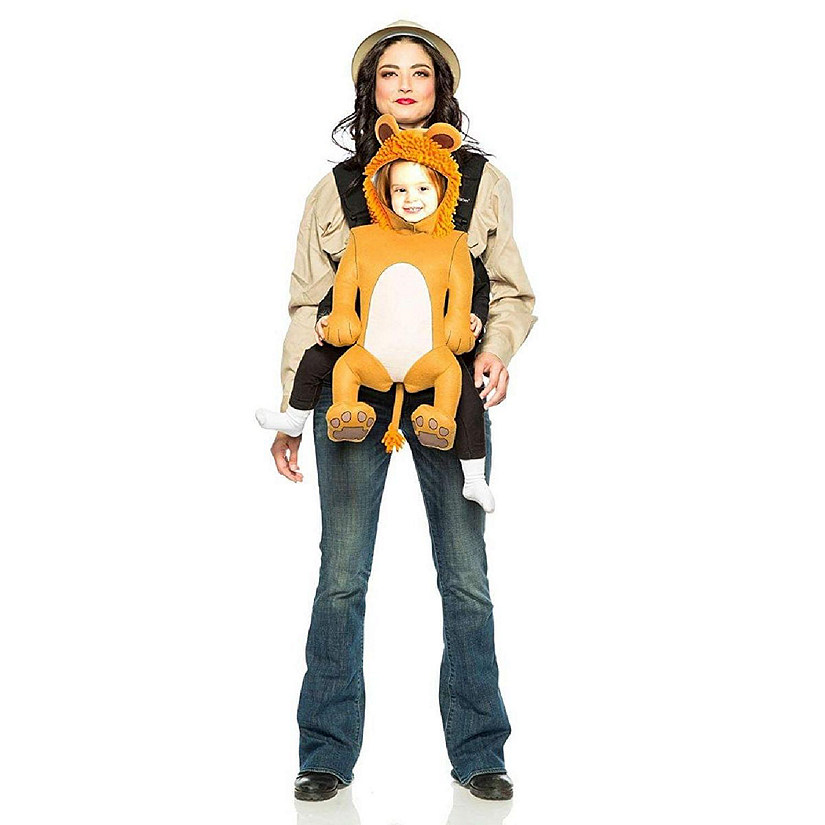 Safari Guide & Lion Baby Carrier Costume Image