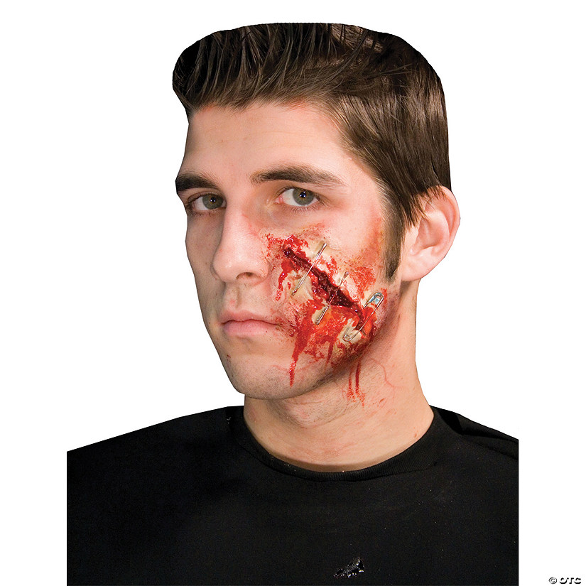 Safely Pinned 4" Gash Prosthetic Image