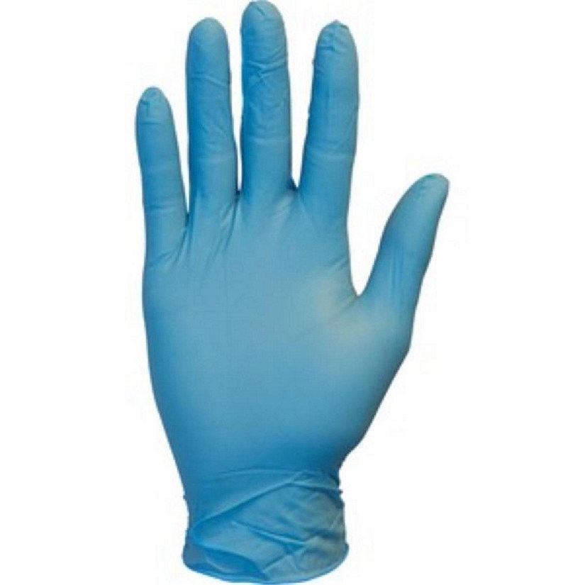 Safety Zone SZNGNPRLG1A Powder Free Nitrile Gloves, Blue - Large - 3 mil - Pack of 100 Image