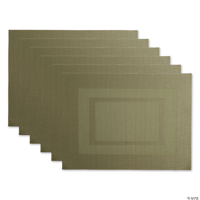 Sage Green Pvc Doubleframe Placemat 6 Piece