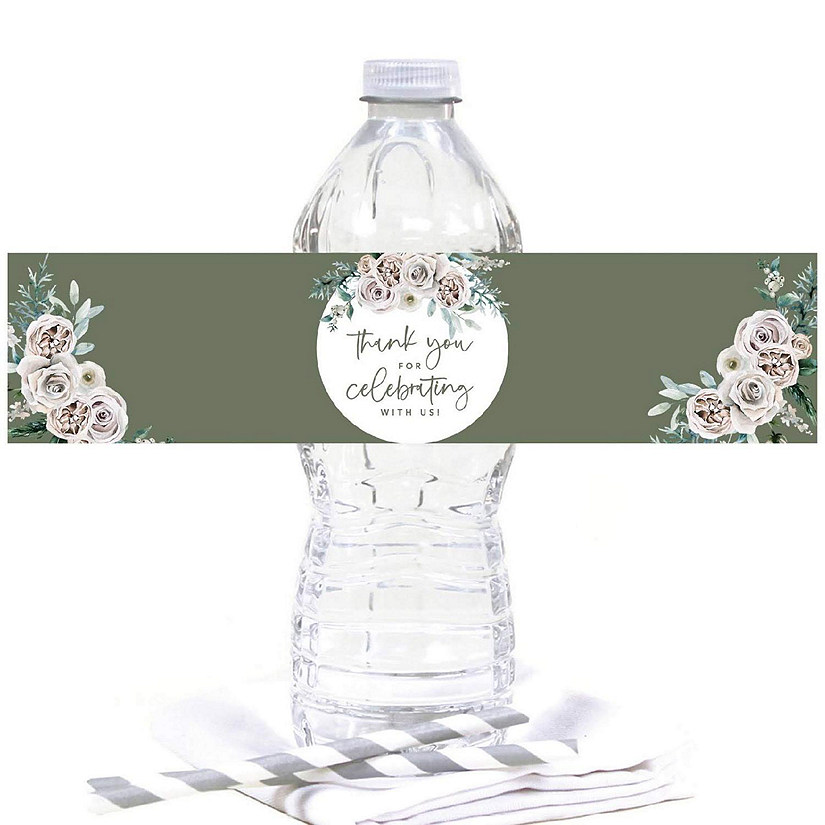 Sage Wedding Thanks 2.5x8.5in Design 20 Image