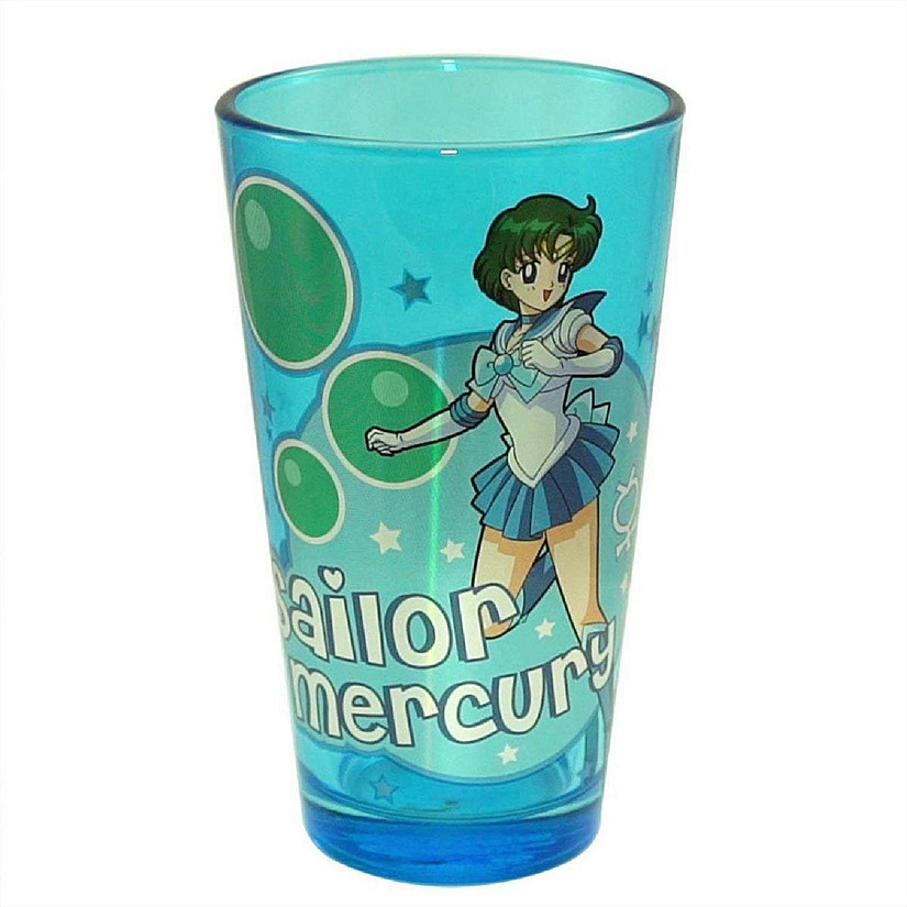 Sailor Moon Sailor Mercury 16oz Blue Pint Glass Image