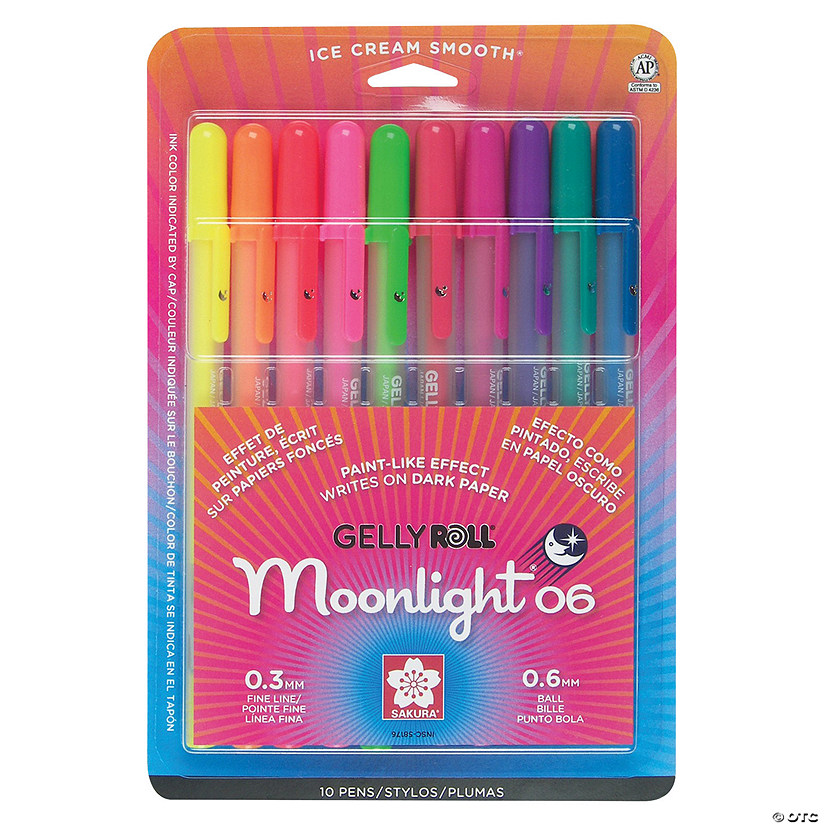 Sakura Gelly Roll Moonlight Fine Point Pens 10/Pkg Oriental Trading
