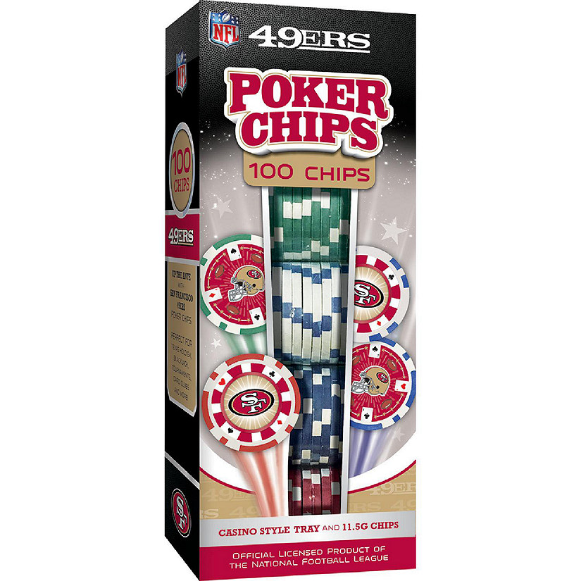 San Francisco 49ers 100 Piece Poker Chips Image