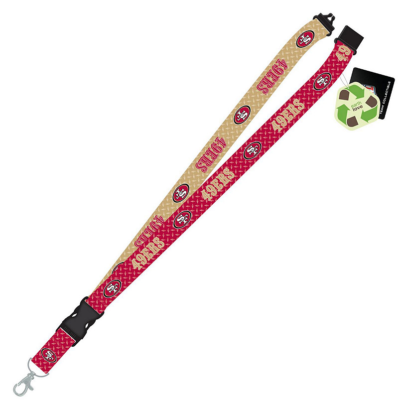 San Francisco 49ers RPET Sustainable Material Lanyard Image