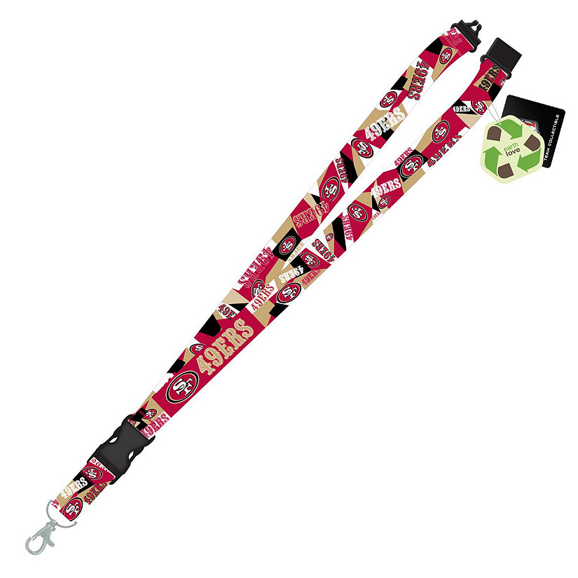 San Francisco 49ers RPET Sustainable Material Lanyard Image