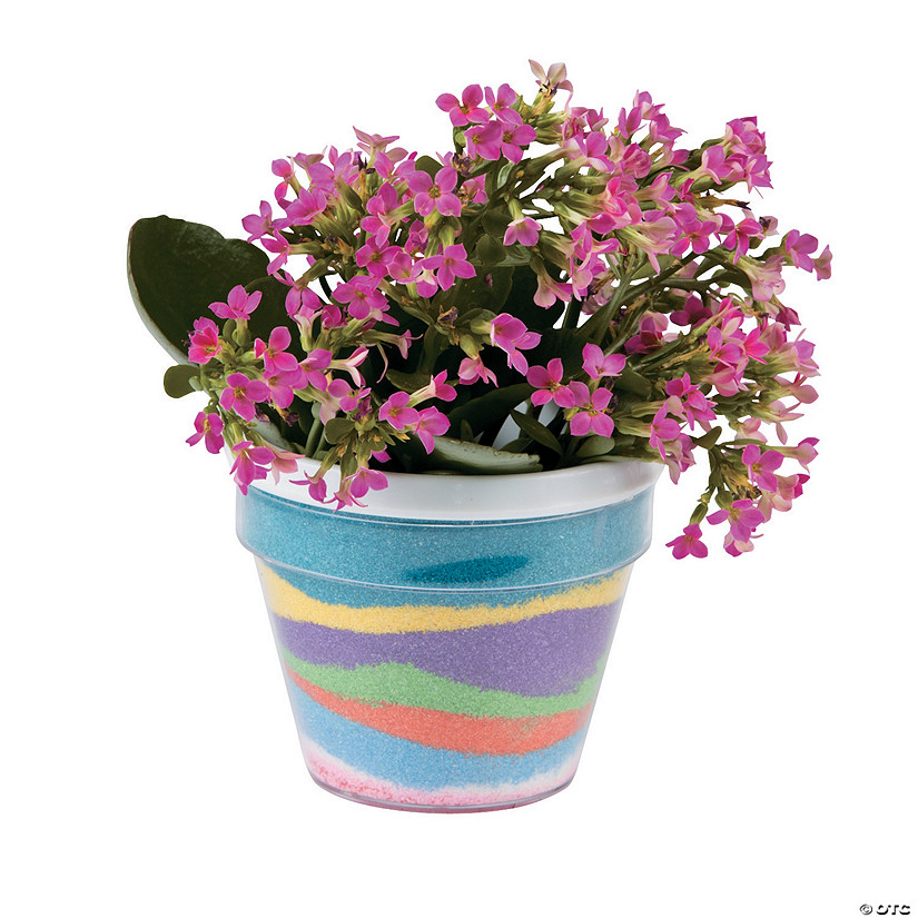 Sand Art Flower Pots - 12 Pc. Image