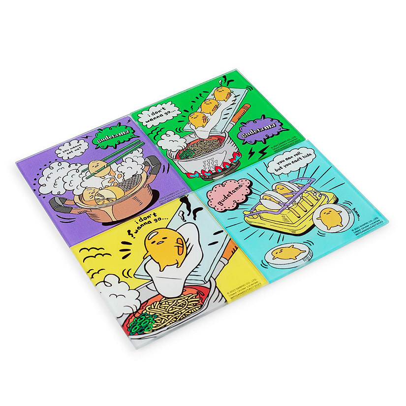 Sanrio Gudetama Glass Coasters  Set of 4 Image