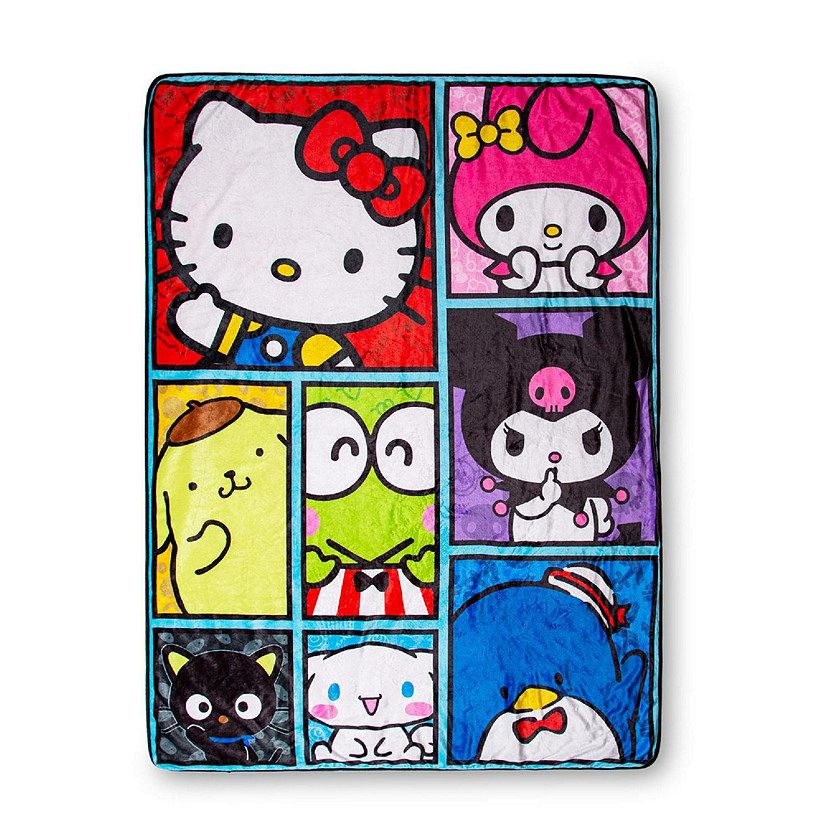 Sanrio Hello Kitty And Friends Oversized Sherpa Fleece Throw Blanket 54 x  72 Inches