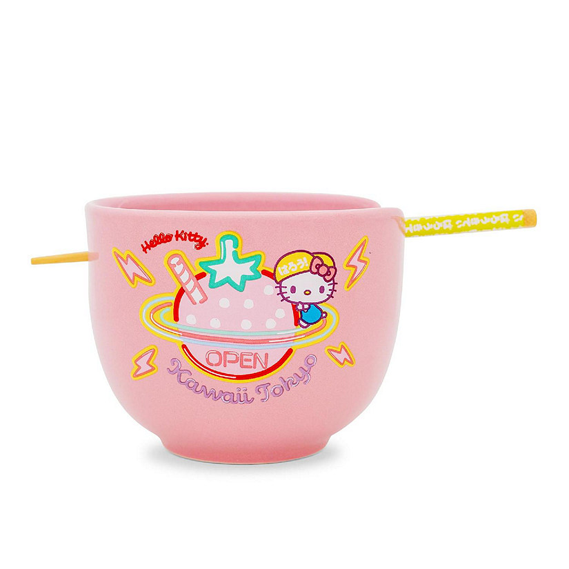 Sanrio Hello Kitty "Kawaii Tokyo" 20-Ounce Ramen Bowl and Chopstick Set Image