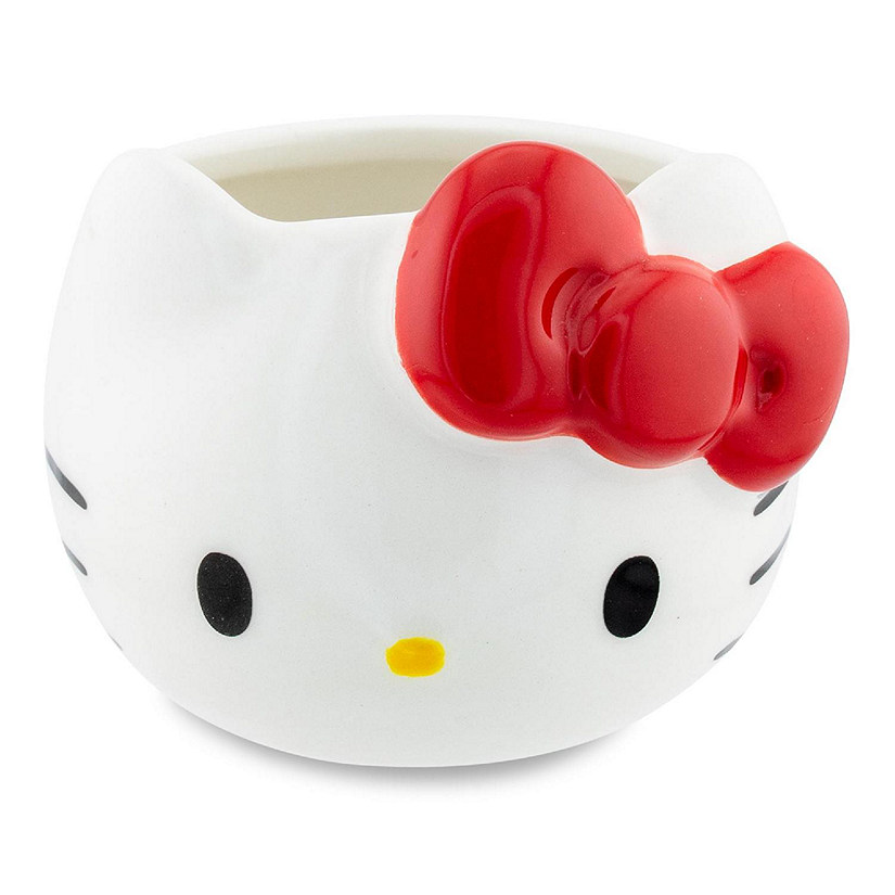 Sanrio Hello Kitty Red Bow Sculpted Ceramic Mini Mug  Holds 3 Ounces Image