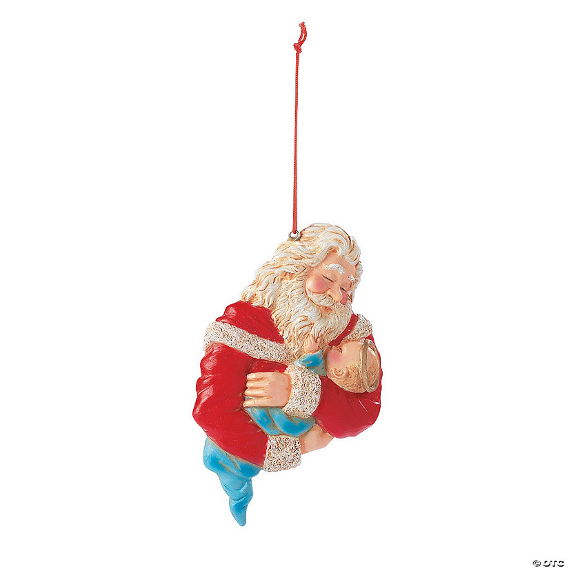 Santa & Baby Jesus Christmas Ornament - Discontinued