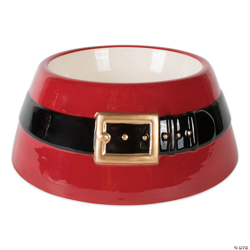 Santa Belt Pet Bowl Image