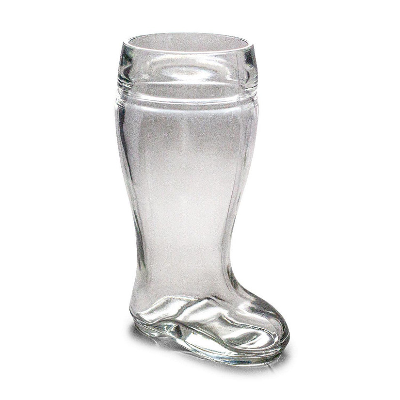 Santa Claus Boot Sculpted Glass Cup  Holds 23 Ounces Image