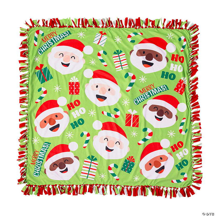 Santa Fleece Tied Throw Craft Kit Makes 1 Oriental Trading