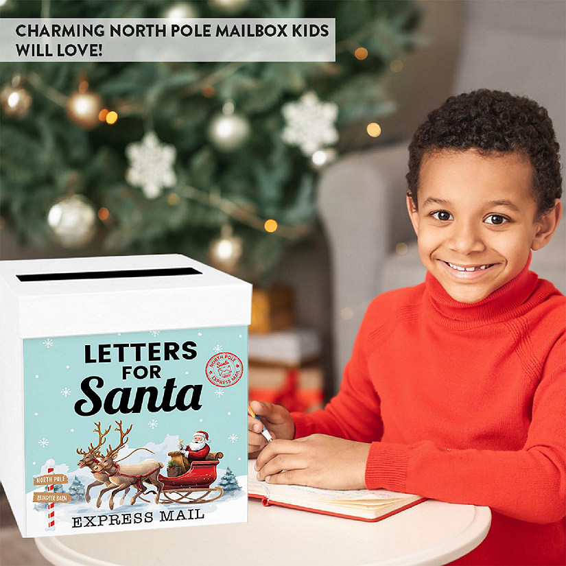 Santa Letter Box  Sleigh with Reindeers Image