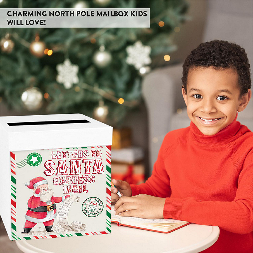 Santa Letter Box with Santa Reading Image