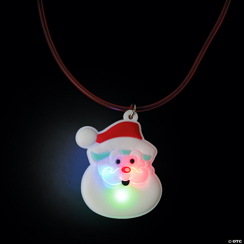 Santa Light-Up Necklaces - 12 Pc. Image
