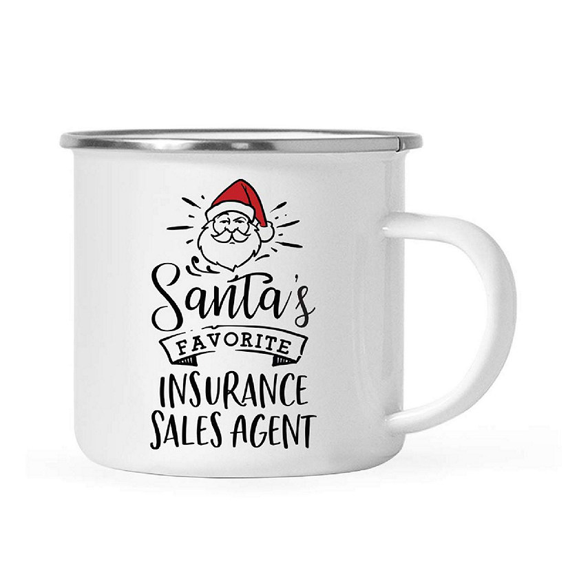 Santa Love Insurance Agent 11oz Camp Mug Image