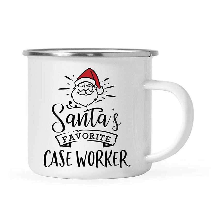 Santa Loves Case Worker 11oz Camp Mug Image