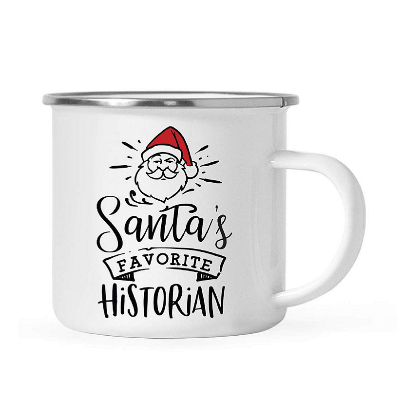 Santa Loves Historian 11oz Camp Mug Image