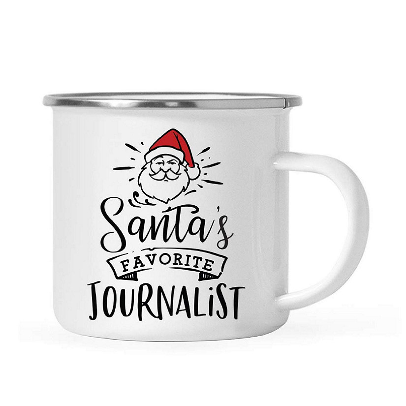 Santa Loves Journalist 11oz Camp Mug Image