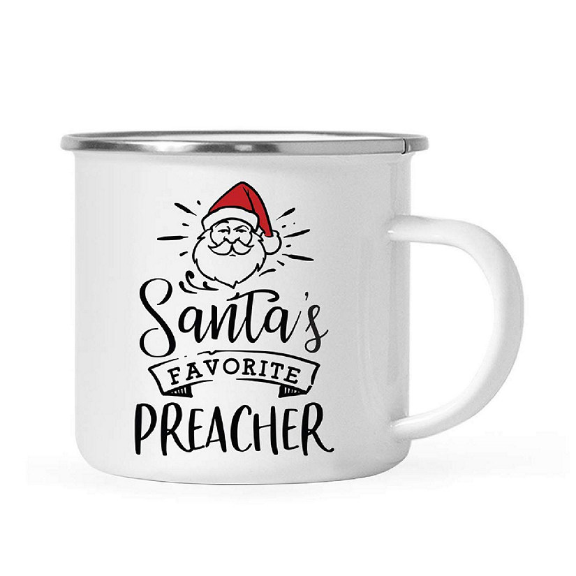 Santa Loves Preacher 11oz Camp Mug Image