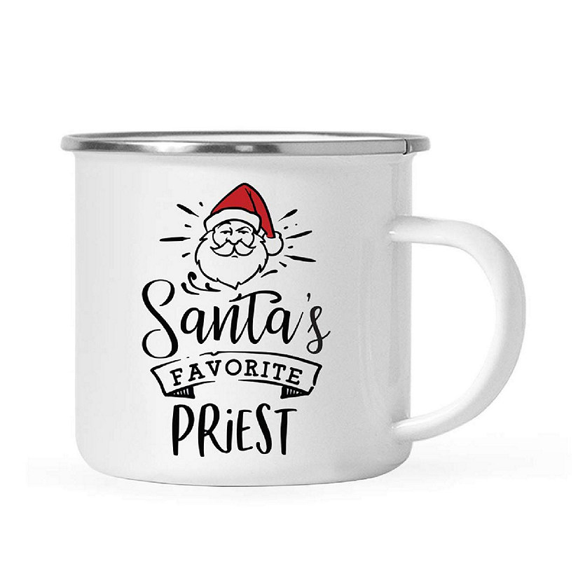 Santa Loves Priest 11oz Camp Mug Image