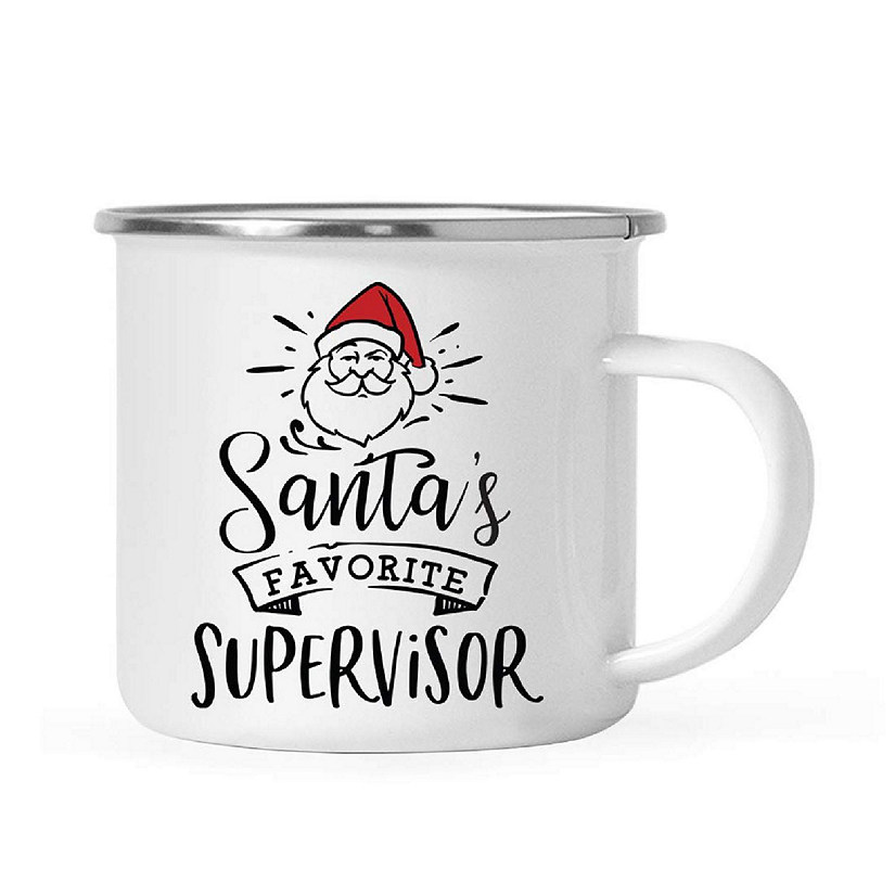Santa Loves Supervisor 11oz Camp Mug Image