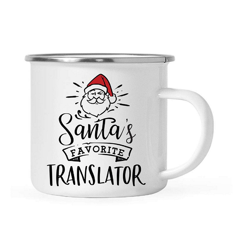 Santa Loves Translator 11oz Camp Mug Image