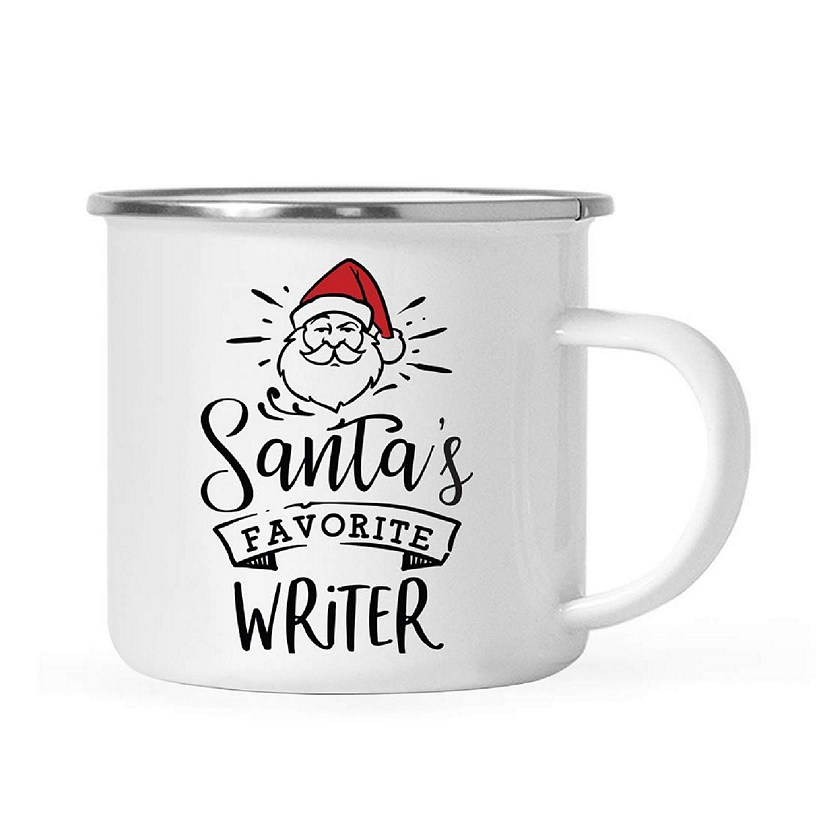 Santa Loves Writer 11oz Camp Mug Image