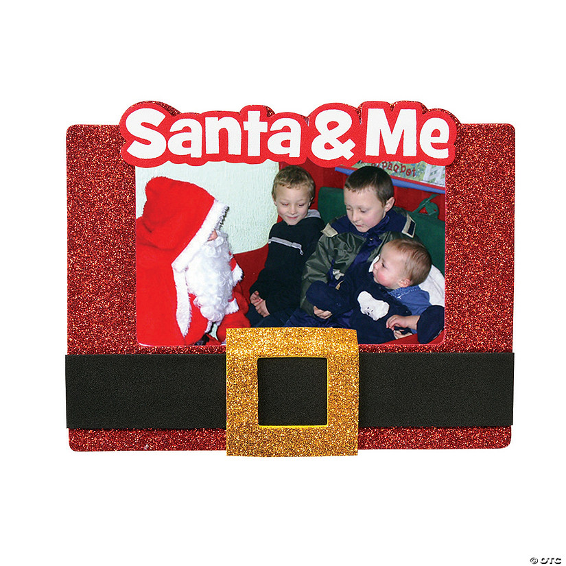 Santa&#8217;s Belt Christmas Picture Frame Magnet Craft Kit - Makes 12 Image